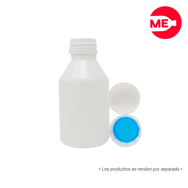 Envase Plástico Farmacéutico 120 ML PEAD Blanco Boca 28-1716 "IS" (4)