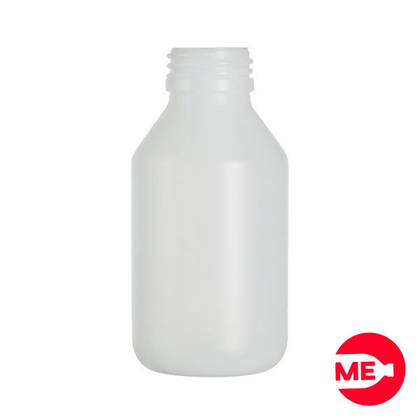 Envase Plástico Farmacéutico 120 ML PEAD Natural Boca 28-1716