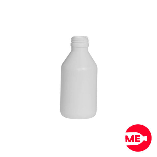 Envase Plástico Farmacéutico 180 ML PEAD Blanco Boca 28-1716