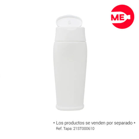 Envase Plástico Oval 400 ML PEAD Blanco Boca 24 mm (1)