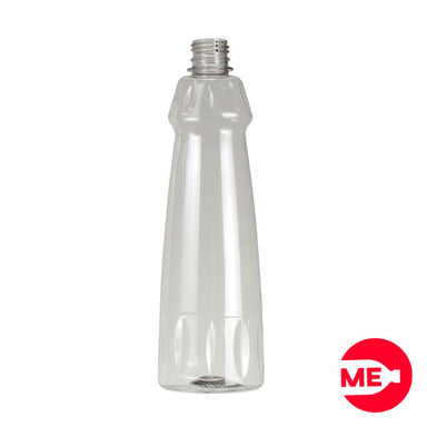 Envase Plástico Oval 500 ML PET Cristal Boca 28-1816 "NP"