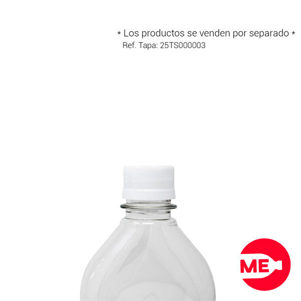 Envase Plástico Plano 375 ML PET Cristal Boca 28-1816 (2 )